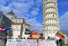Manifiestan en Italia en rechazo a la agresión de EEUU contra Venezuela