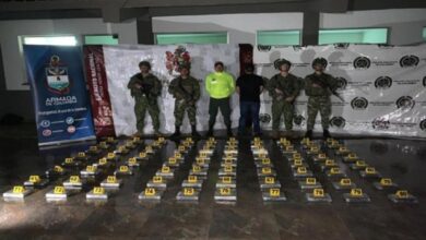 Armada de Colombia incautó cerca de tres toneladas de cocaína