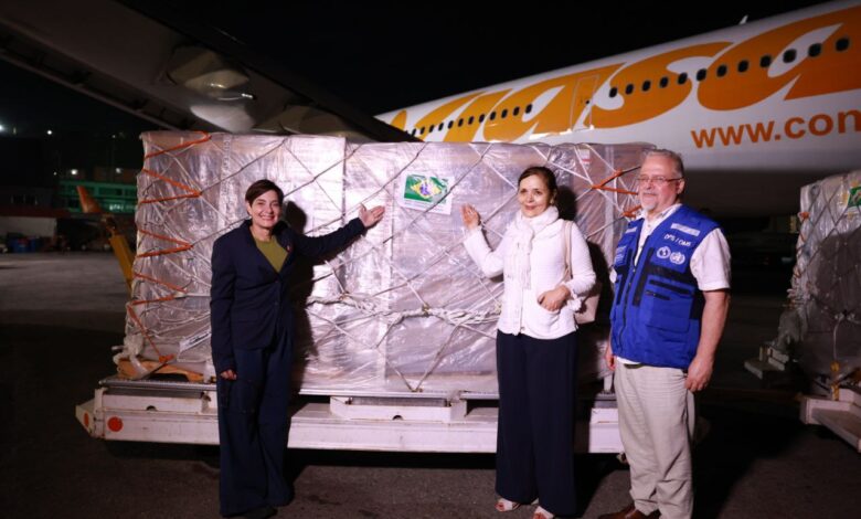 Venezuela recibe 23 toneladas de insumos médicos de Brasil