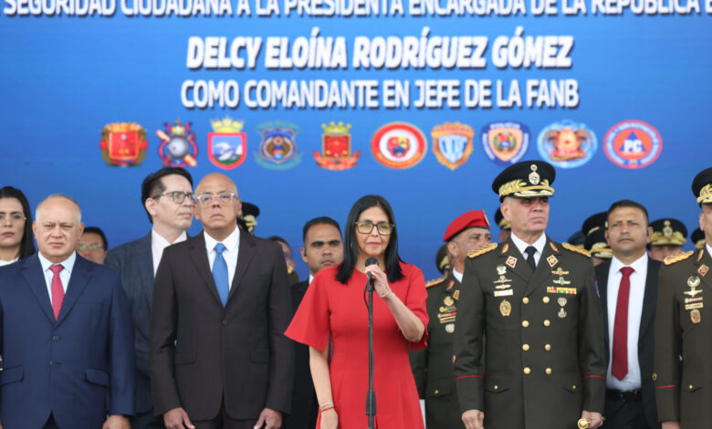 Delcy Rodríguez: «Mantenemos la lucha para liberar al presidente Maduro y Cilia Flores»