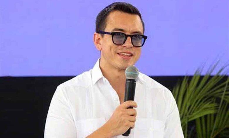 Noboa hablará en Davos de "seguridad" tras año más violento en Ecuador