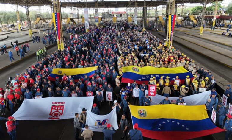 Clase obrera de Guayana exigen liberación del presidente Maduro y primera dama Cilia Flores