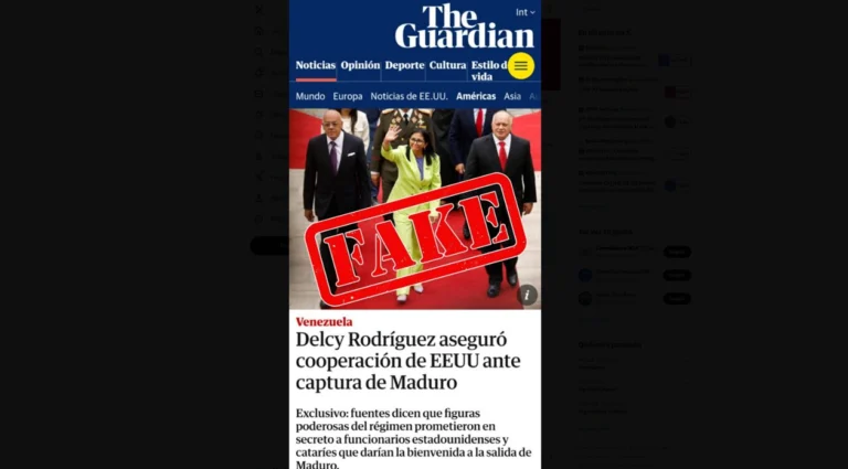 Gobierno venezolano desmiente “Fake News” sobre cooperación de la Presidenta (e) con EE.UU.
