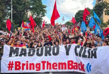 Movimientos sociales marcharon en Caracas exigiendo liberación del presidente Maduro y primera dama