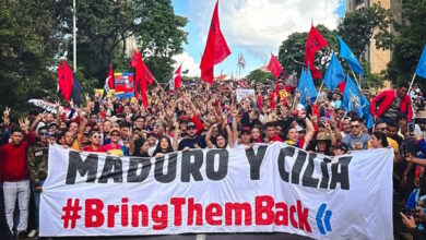 Movimientos sociales marcharon en Caracas exigiendo liberación del presidente Maduro y primera dama