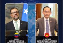 Canciller Gil agradece a Vietnam su firme defensa a la soberanía de Venezuela