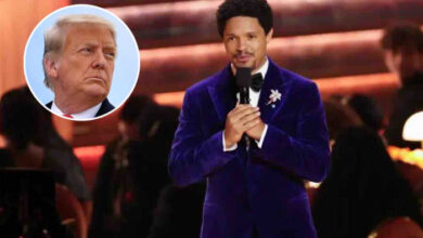 Trump amenaza con demandar al presentador de los Grammy por comentarios sobre Epstein