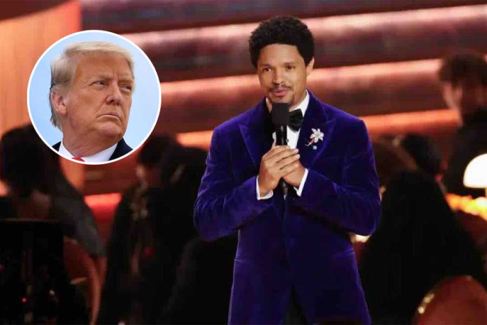 Trump amenaza con demandar al presentador de los Grammy por comentarios sobre Epstein