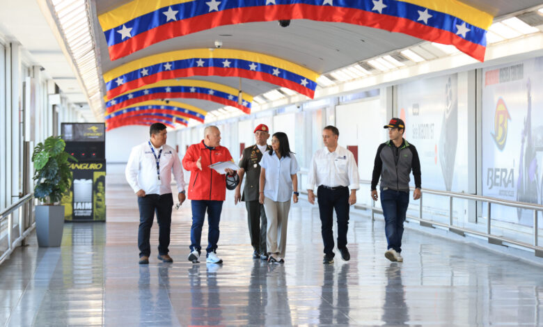 Presidenta Encargada inspeccionó avance de obras en Aeropuerto Internacional de Maiquetía