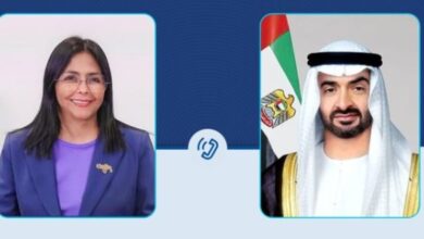 Presidenta (e) Delcy Rodríguez transmite su solidaridad a Emiratos Árabes Unidos