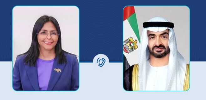 Presidenta (e) Delcy Rodríguez transmite su solidaridad a Emiratos Árabes Unidos