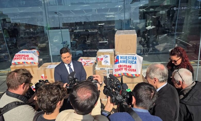 Convoy Europeo de Solidaridad con Cuba inició viaje a La Habana