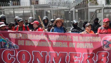 Protestas multisectoriales matizan Día del Trabajador en Bolivia y Ecuador