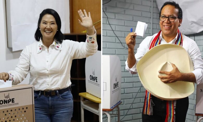 Perú: comienza conteo del balotaje entre Fujimori y Sánchez tras cierre de urnas