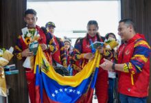 Retornan a Venezuela medallistas de oro en los juegos CAC 2026