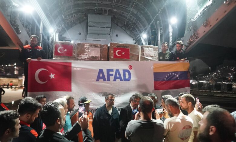Llega a Venezuela nuevo cargamento de ayuda humanitaria de Türkiye