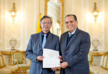 Embajador Ramón Orlando Maniglia presentó Cartas Credenciales al Presidente de Colombia Gustavo Petro