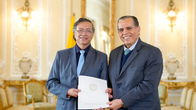 Embajador Ramón Orlando Maniglia presentó Cartas Credenciales al Presidente de Colombia Gustavo Petro
