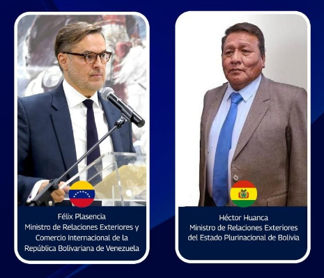 Cancilleres de Venezuela y Bolivia hablan por teléfono para fortalecer relación bilateral