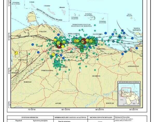 Ocurrieron 103 sismos en Venezuela del 14 al 20 de agosto, reporta Funvisis