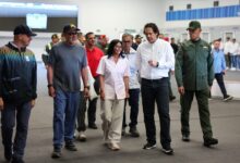 Delcy Rodríguez supervisó operaciones en los terminales temporales del Aeropuerto Internacional de Maiquetía