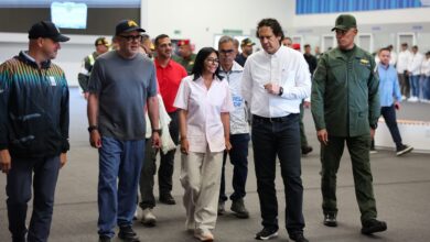 Delcy Rodríguez supervisó operaciones en los terminales temporales del Aeropuerto Internacional de Maiquetía
