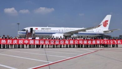 Avión chino C919 realiza su primer vuelo comercial internacional