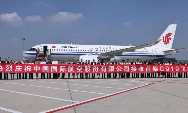 Avión chino C919 realiza su primer vuelo comercial internacional