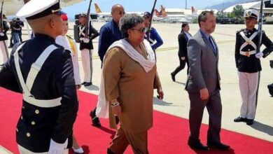 Arriba a Venezuela Primera Ministra de Barbados Mia Mottley