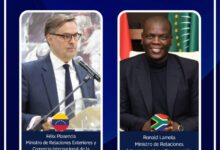 Venezuela y Sudáfrica acuerdan reforzar nexos bilaterales y preparar I Comisión Mixta