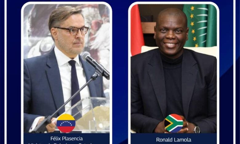 Venezuela y Sudáfrica acuerdan reforzar nexos bilaterales y preparar I Comisión Mixta