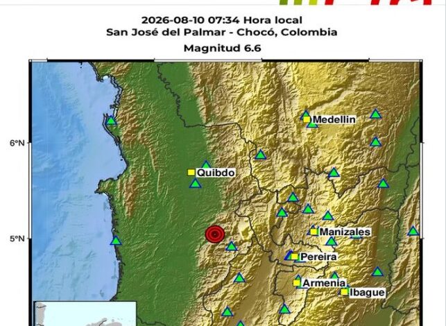 Fuerte terremoto sacudió este lunes a Colombia