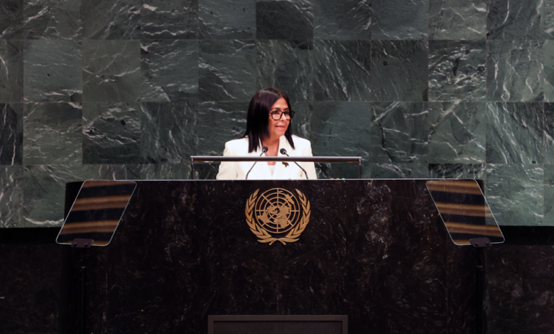 La presidenta de Venezuela, Delcy Rodríguez, interviene en la 81 Asamblea General de la ONU