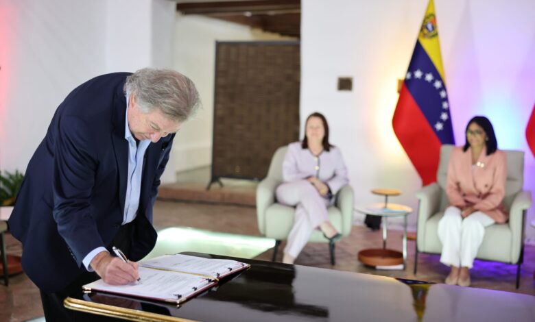 Presidenta Rodríguez concreta alianza con empresa Geopark para proyectos en Faja Petrolífera del Orinoco