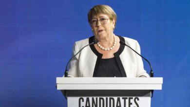 Expresidenta chilena Michelle Bachelet declina candidatura a dirigir la ONU