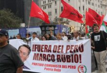 Protestan en Perú contra la visita de Marco Rubio