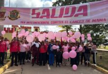 Realizan caminata y bailoterapia en Guayana Esequiba en la lucha contra el cáncer de mama